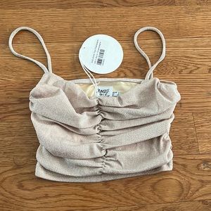 Princess polly Gigi glitter top gold